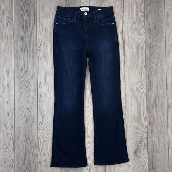 FRAME Le Crop Mini Bootcut Size 26 Denim Cotton High Rise Retro Vintage 70s Jean - Picture 10 of 10